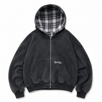Vintage Washed Zip-Up Hoodie