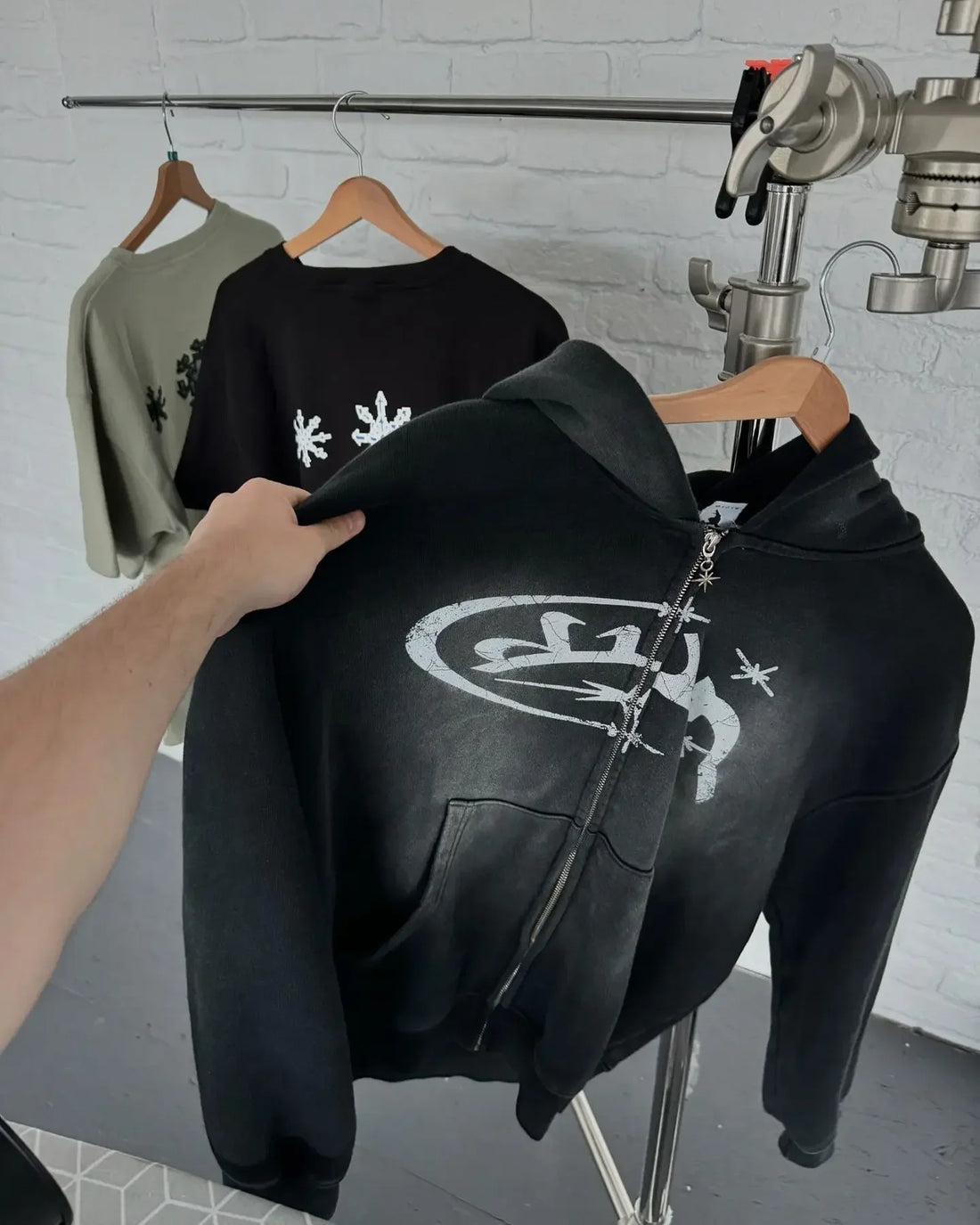 Oversized Gothic Graphic Hoodie